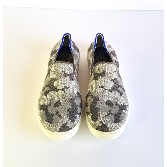 ROTHY'S Kids Slip On Sneakers Gray Camo Sz 4 36 Flat Washable Comfort Shoes - Picture 6 of 16